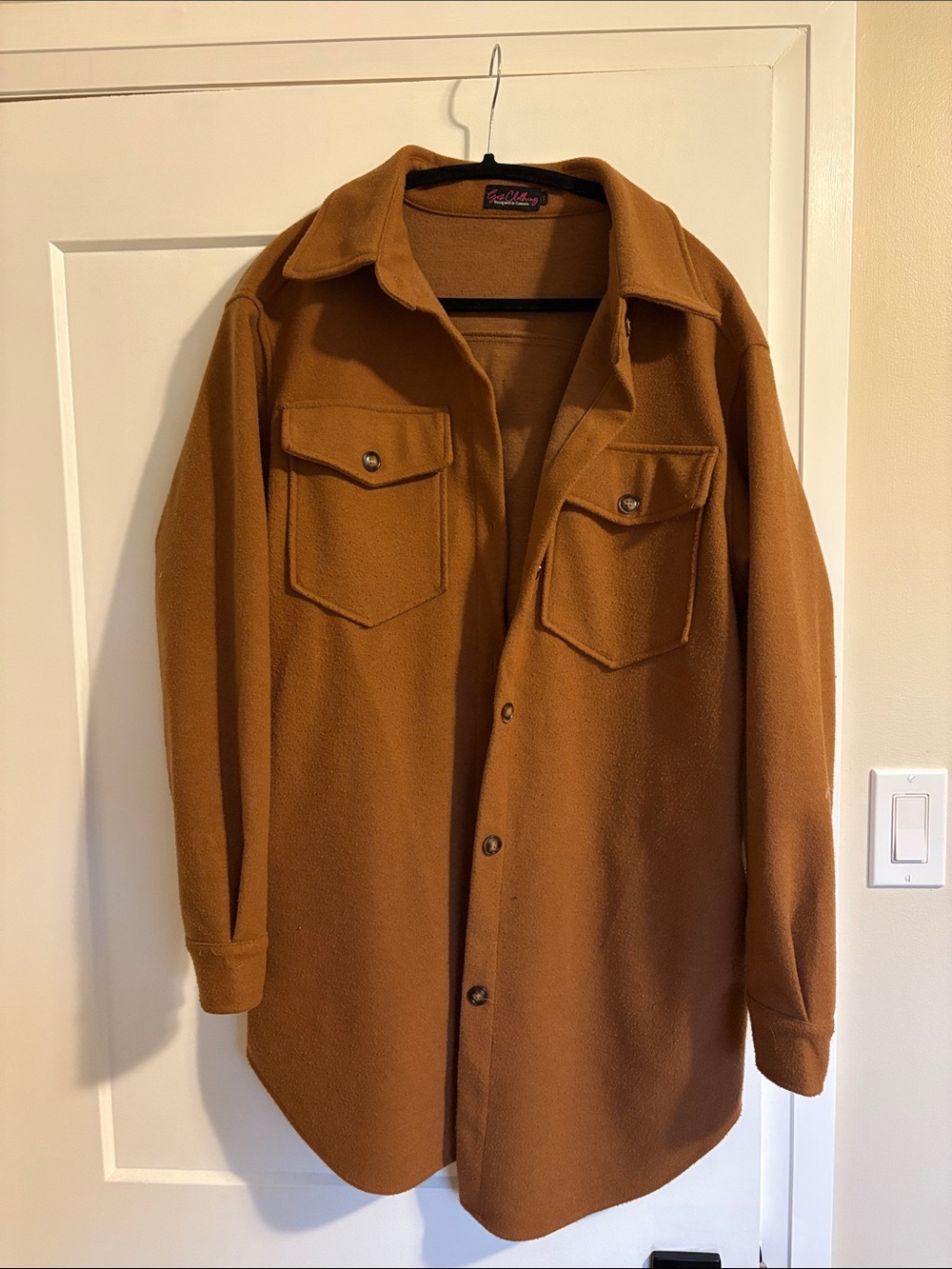 Cozy cognac shacket